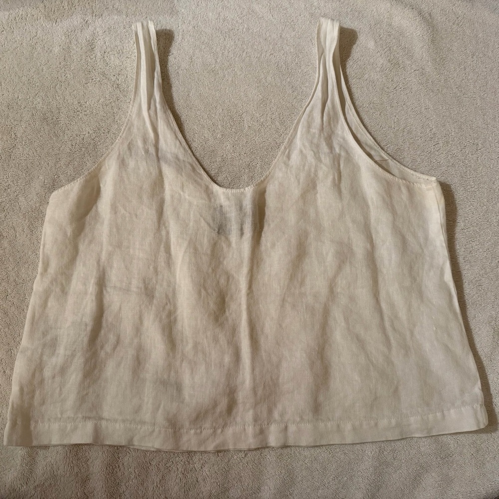 Reformation Women's Linen Tank Top - Picture 2 of 3